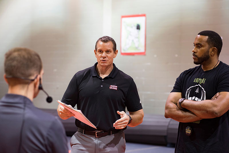 The master's degree in kinesiology at the University of Louisiana at Lafayette includes internship and thesis options